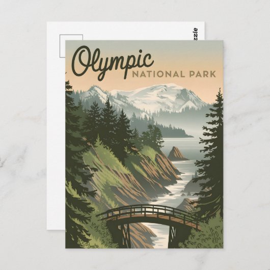 Carte Postale Parc national olympique Vintage (Devant / Derrière)
