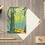 Carte Postale Parc national olympique Washington Hoh Rainforest<br><div class="desc">Design vectoriel olympique. Le parc s'étend sur plusieurs écosystèmes différents,  des sommets dramatiques des montagnes olympiques aux forêts anciennes.</div>