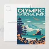 Carte Postale Parc national olympique Washington Rocky Beach (Devant / Derrière)