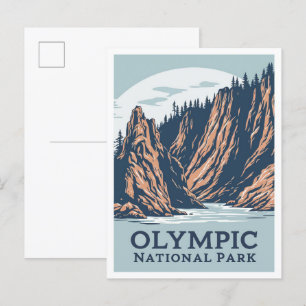 Carte Postale Parc national olympique Washington USA Travel