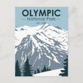 Carte Postale Parc national olympique Washington Vintage (Devant)