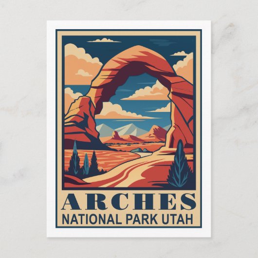 Carte Postale Parc national Retro Arches (Devant)