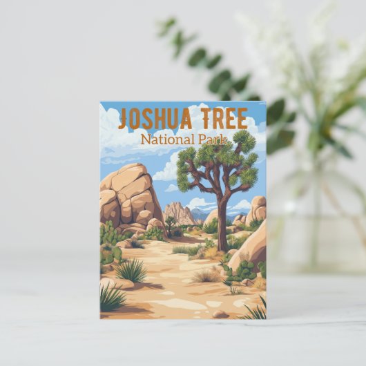 Carte Postale Parc national Retro Joshua Tree (Debout devant)