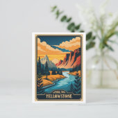 Carte Postale Parc national Retro Yellowstone (Debout devant)