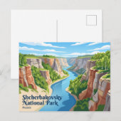 Carte Postale Parc national Shcherbakovsky Russie (Devant / Derrière)