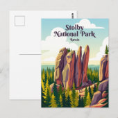Carte Postale Parc national Stolby Russie (Devant / Derrière)