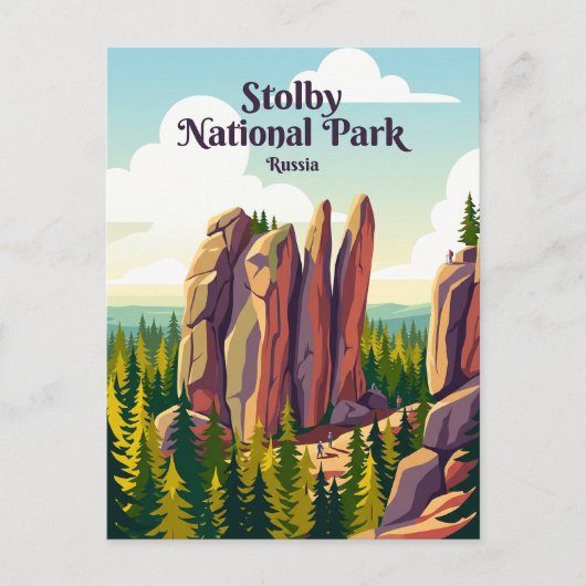 Carte Postale Parc national Stolby Russie (Devant)