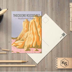 Carte Postale Parc national Theodore Roosevelt Dakota du Nord