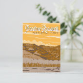 Carte Postale Parc national Theodore Roosevelt Illustration Art (Debout devant)