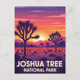 Carte Postale Parc national vintage de Joshua Tree