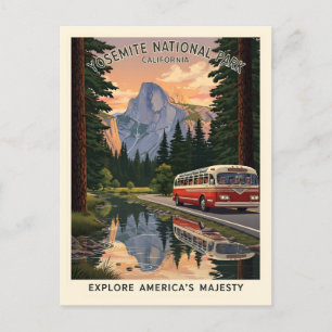 Carte Postale Parc national vintage de Yosemite