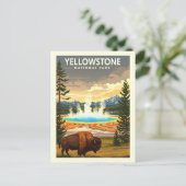Carte Postale Parc national vintage Yellowstone (Debout devant)