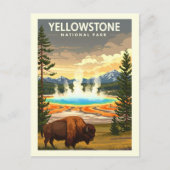 Carte Postale Parc national vintage Yellowstone (Devant)