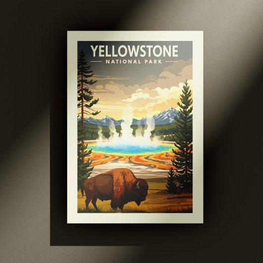 Carte Postale Parc national vintage Yellowstone