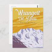 Carte Postale Parc national Wrangell St. Elias Illustration (Devant / Derrière)