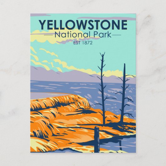 Carte Postale Parc national Yellowstone Mammoth Hot Springs (Devant)