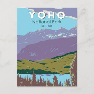 Carte Postale Parc national Yoho Canada Vintage d'art touristiqu