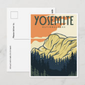 Carte Postale Parc national Yosemite Demi-Dome Californie (Devant / Derrière)