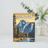 Carte Postale Parc national Yosemite illustration rétro (Debout devant)