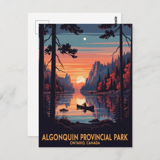 Carte Postale Parc provincial Algonquin Canada (Devant / Derrière)