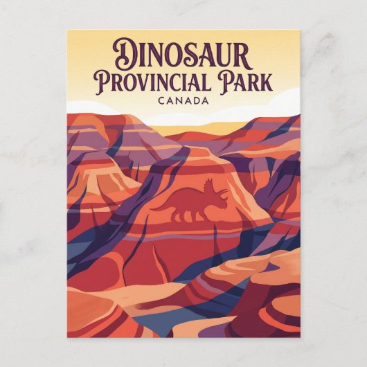 Carte Postale Parc provincial des dinosaures Canada (Devant)