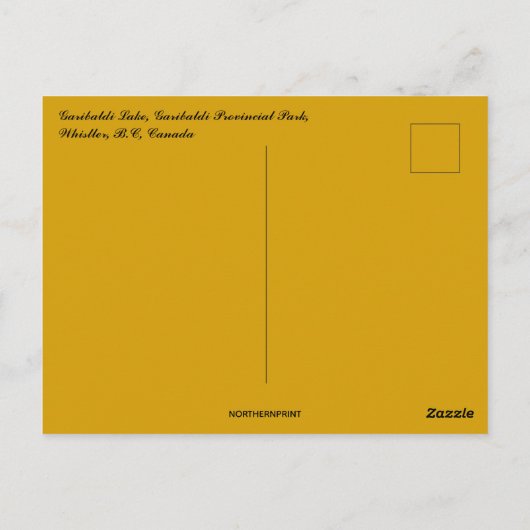 Carte Postale Parc provincial Garibaldi Whistler BC Canada (Dos)