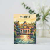 Carte Postale Parc Retiro Espagne (Debout devant)