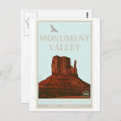 Carte Postale Parc tribal navajo de Monument Valley (Devant / Derrière)