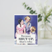 Carte Postale Parce que ferme ça pourquoi (Debout devant)