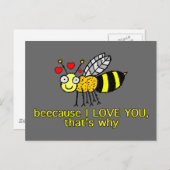 Carte Postale Parce que je t'aime (Devant / Derrière)