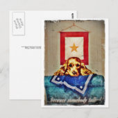 Carte Postale Parce que quelqu'un a parlé d'un 2ÈME GUERRE MONDI (Devant / Derrière)