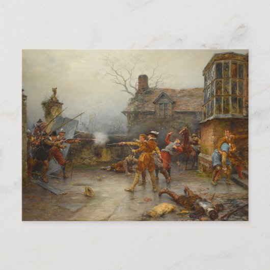 Carte Postale Parcelle de poudre à canon - Dernier stand à Holbe (Devant)