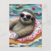 Carte Postale Parcelle sur un flotteur de beignes (Devant)