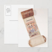 Carte Postale Parchemin de nécrologie, 1406 (Devant / Derrière)