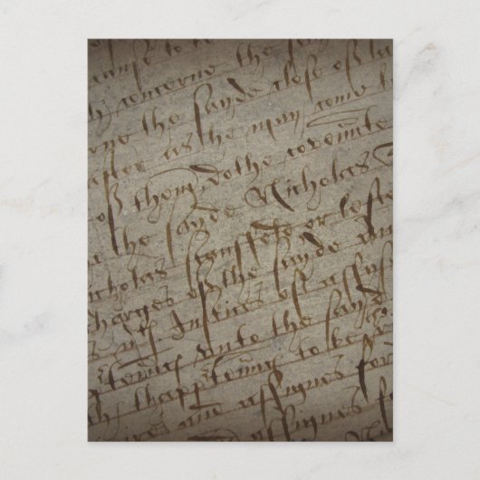 Carte Postale Parchemin texte avec écriture antique, vieux papie (Devant)