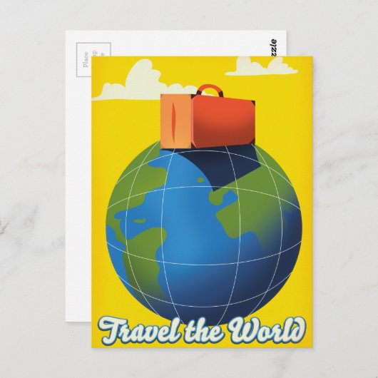 Carte Postale Parcourez le Monde (Devant / Derrière)