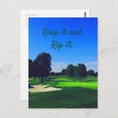 Carte Postale Parcours de golf Grip it et Rip it (Devant / Derrière)
