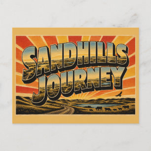 Carte Postale Parcours Sandhills Nebraska Dunes Lacs Prairies