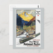 Carte Postale Parcs nationaux Voyage en train (Devant / Derrière)
