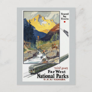 Carte Postale Parcs nationaux Voyage en train