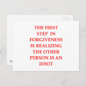 CARTE POSTALE PARDONNER (Devant / Derrière)