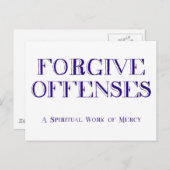 Carte Postale Pardonner les infractions (Devant / Derrière)