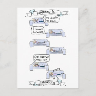 Carte Postale Parenting is... exhausting