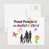 Carte Postale Parents d'autistes fiers (Devant / Derrière)