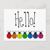 Carte postale paresseuse de coccinelle de (Devant)