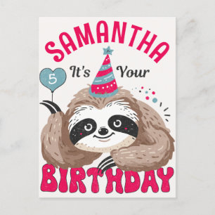 Carte Postale Paresseux d'anniversaire pour les amateurs de pare