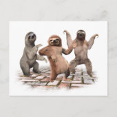 Carte Postale Paresseux Dansant Drôle Dons Mignonnes Cadeaux Pou (Devant)