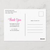 Carte Postale Paresseux Rose Sourire au Volant d'une Décapotable (Dos)