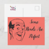 Carte Postale Parfait Anniversaire 50 Ans Rétro Tête d'Homme Cha (Devant / Derrière)