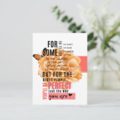 Carte Postale Parfait comme vous êtes illustré citation (Debout devant)